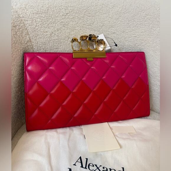Alexander McQueen Skull Four Ring Flat Pouch - Picture 1 of 6